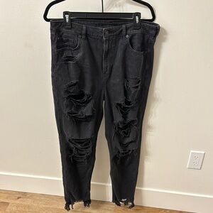 American Eagle Black Distressed Jeans